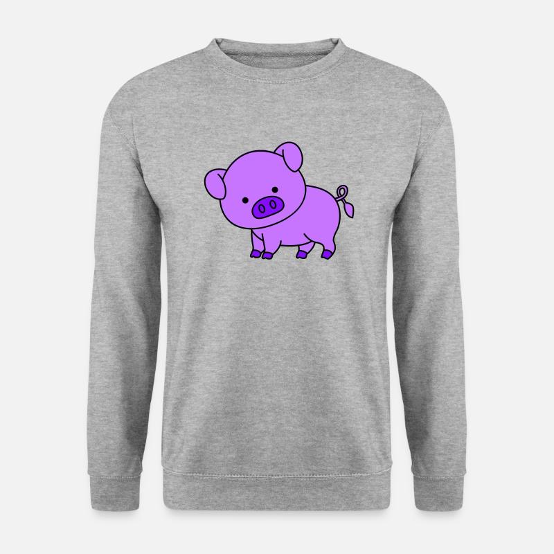 pig - Unisex Pullover - Weißgrau meliert