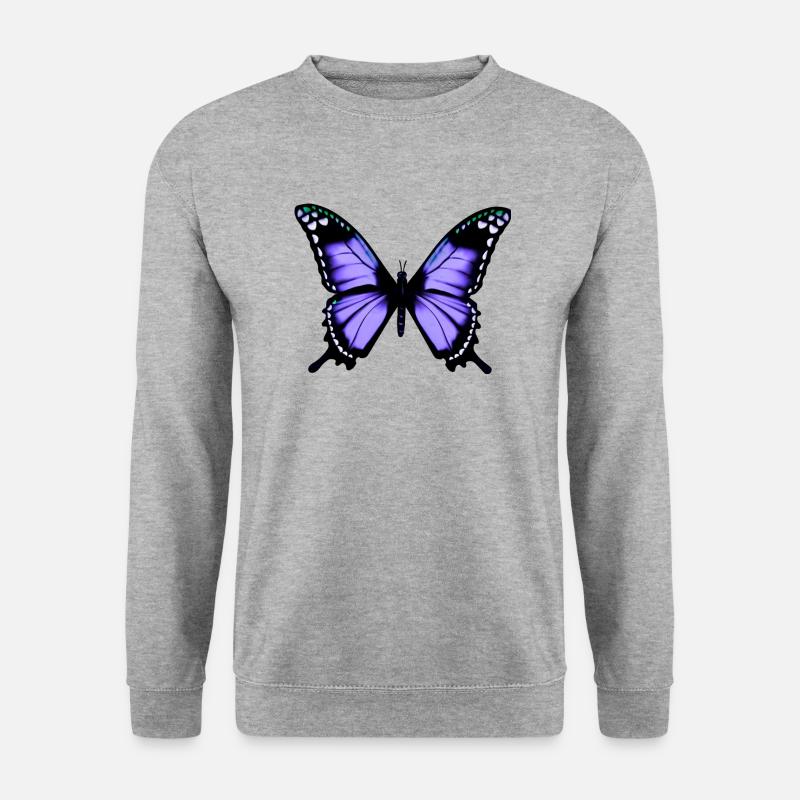 Das Leben der Schmetterlinge - Unisex Pullover - Weißgrau meliert