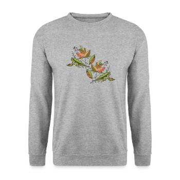 Liste - Unisex Pullover - Weißgrau meliert - Vorne - Alina (178cm) & Michal (187cm)