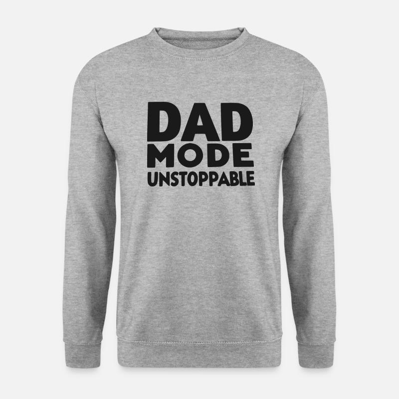 Papa-Modus Unaufhaltsam - Unisex Pullover - Weißgrau meliert