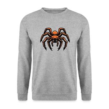 Tarantula Comic - Unisex Pullover - Weißgrau meliert - Vorne - Alina (178cm) & Michal (187cm)
