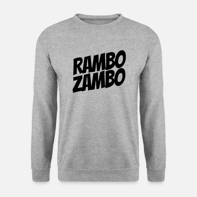Rambo Zambo - Party Geschenk - Unisex Pullover - Weißgrau meliert