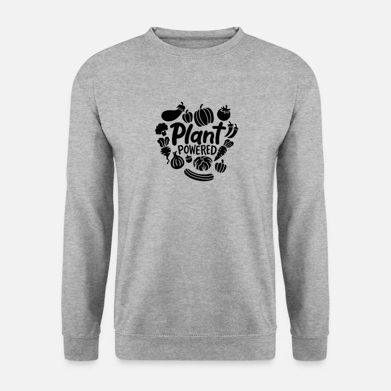 Plant powered - Unisex Pullover - Weißgrau meliert