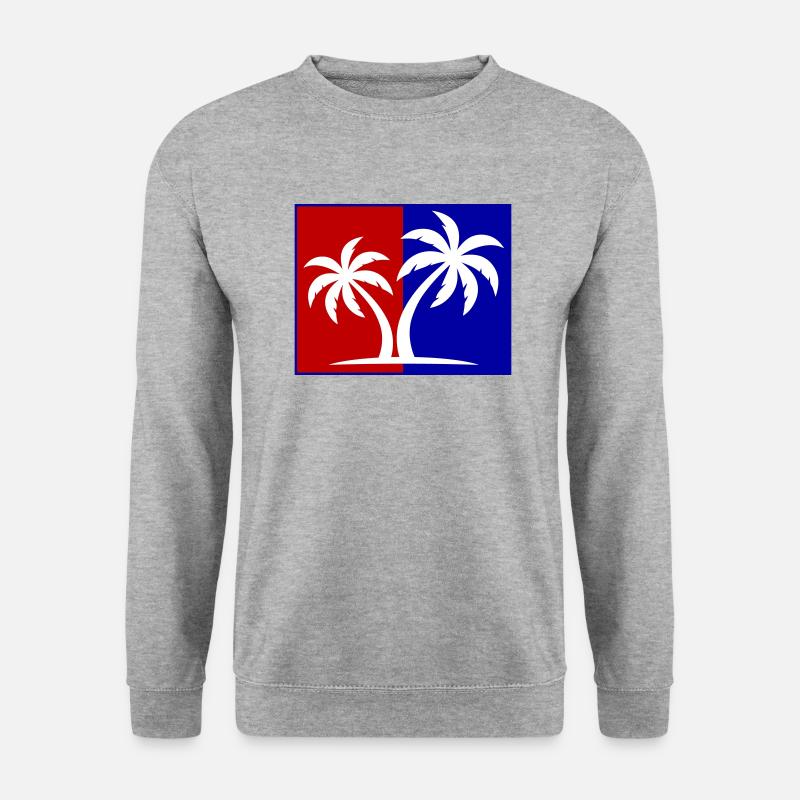 Palmen Symbol - Unisex Pullover - Weißgrau meliert