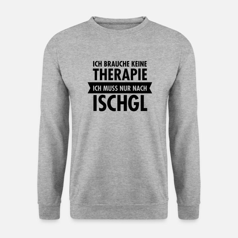Therapie - Ischgl - Unisex Pullover - Weißgrau meliert