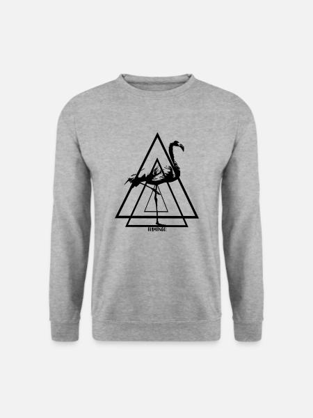 Flamingo. - Sweat-shirt Unisexe - gris chiné