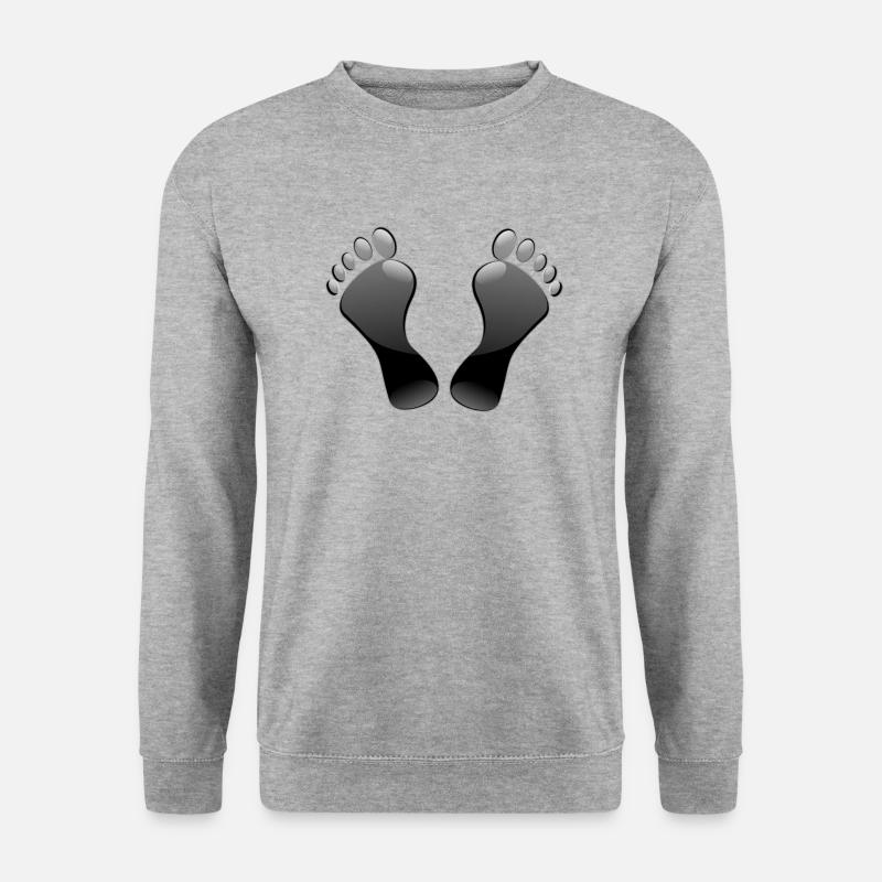 Füße - Unisex Pullover - Weißgrau meliert