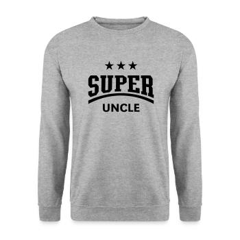 Super Uncle - Unisex Sweatshirt - salt & pepper - Front - Alina (178cm) & Michal (187cm)