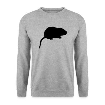 nutria_n1 - Unisex Sweatshirt - salt & pepper - Front - Alina (178cm) & Michal (187cm)