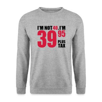 40 Anniversaire - Sweat-shirt Unisexe - gris chiné - Devant - Alina (178cm) & Michal (187cm)