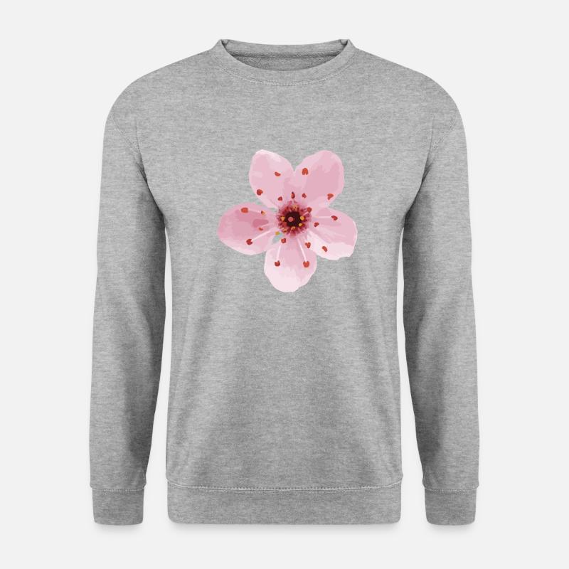 cherry blossom - Unisex Pullover - Weißgrau meliert