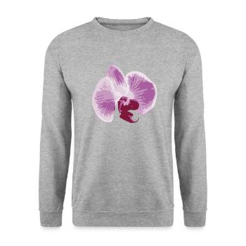 orchid - Unisex Sweatshirt - salt & pepper - Front - Alina (178cm) & Michal (187cm)