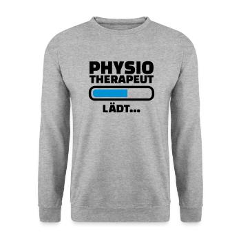 Physiotherapeut - Unisex Pullover - Weißgrau meliert - Vorne - Alina (178cm) & Michal (187cm)
