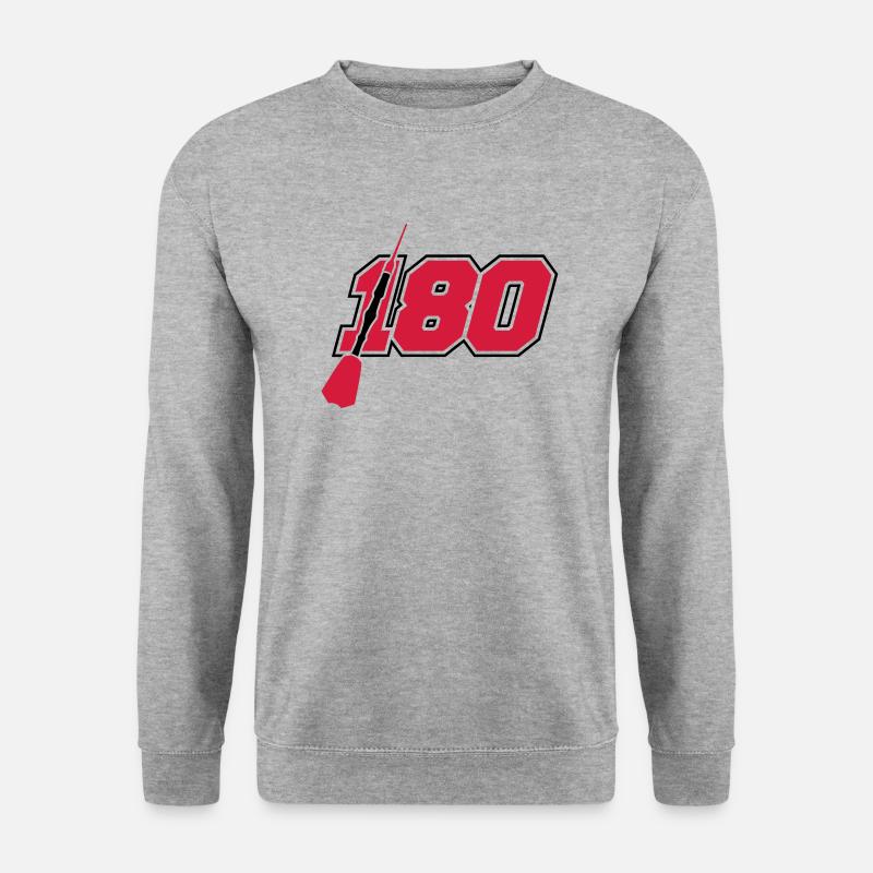 treffer 180 punkte logo silhouette dart pfeil dart - Unisex Pullover - Weißgrau meliert