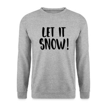 Let it Snow - Unisex Sweatshirt - salt & pepper - Front - Alina (178cm) & Michal (187cm)