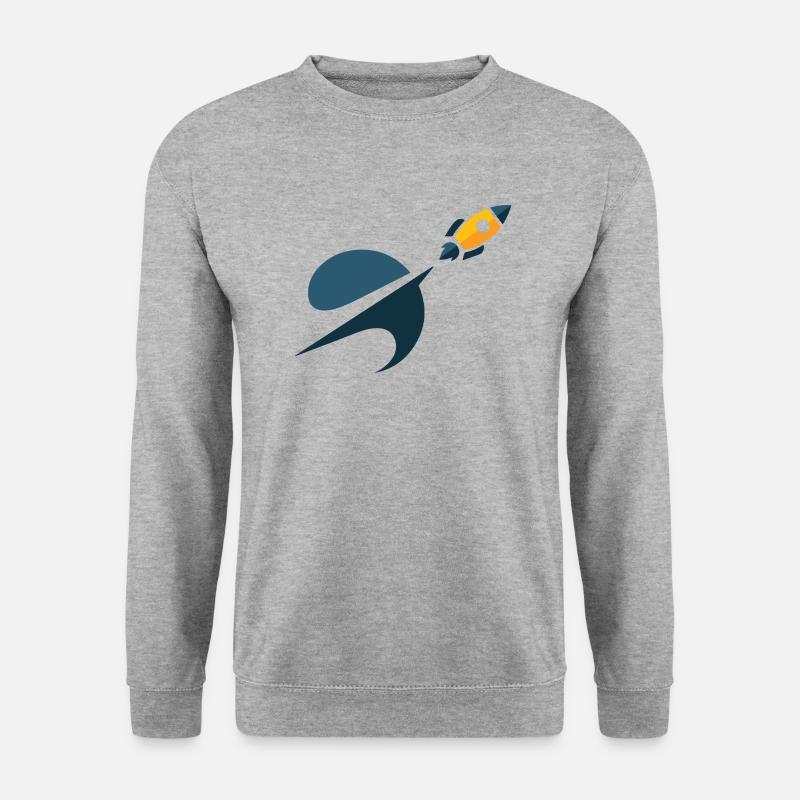 Fusée dans l'espace - Sweat-shirt Unisexe - gris chiné