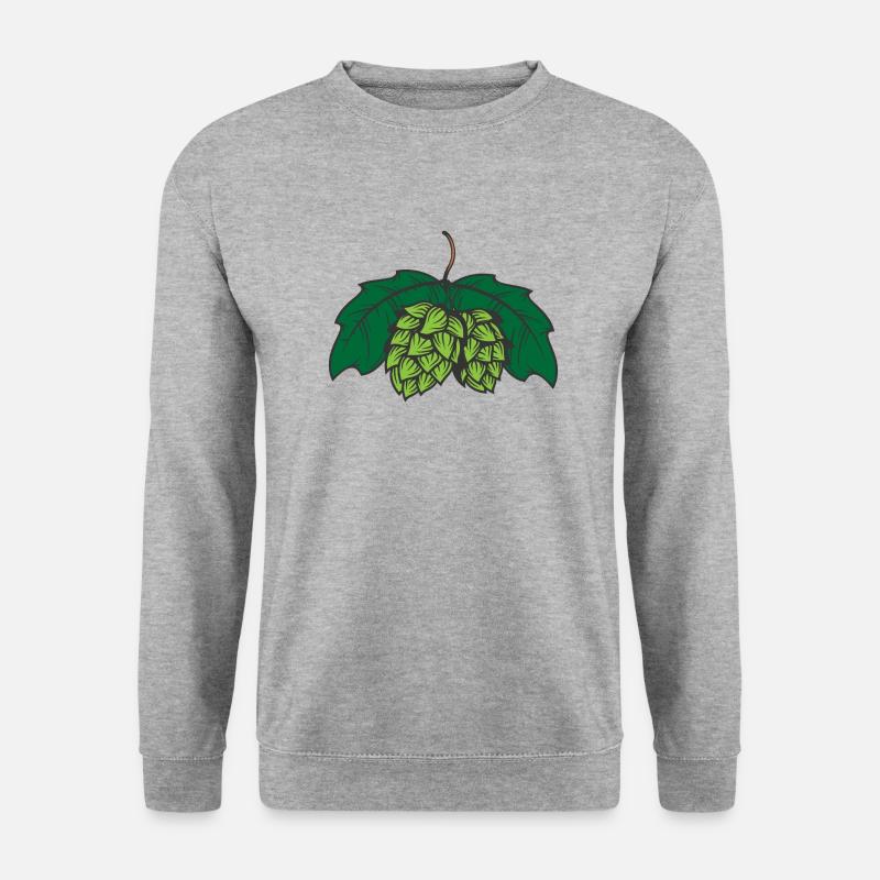 Hopfen - Unisex Pullover - Weißgrau meliert