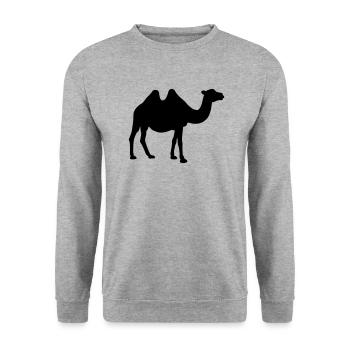 Camel Silhouette - Unisex Sweatshirt - salt & pepper - Front - Alina (178cm) & Michal (187cm)