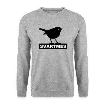 Svartmes - Krankes lokales Fernsehen - Unisex Pullover - Weißgrau meliert - Vorne - Alina (178cm) & Michal (187cm)