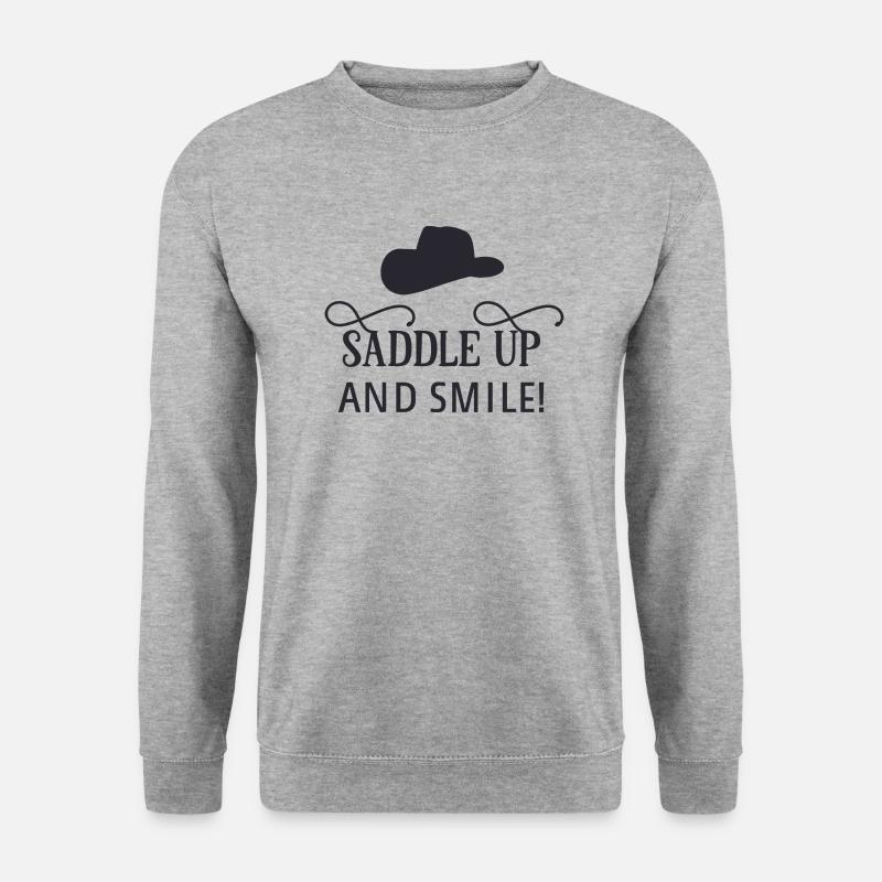Saddle up and smile - Unisex Sweatshirt - salt & pepper