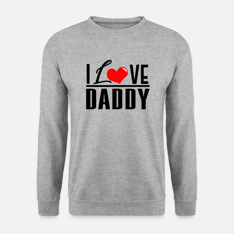 love dad - Unisex Pullover - Weißgrau meliert