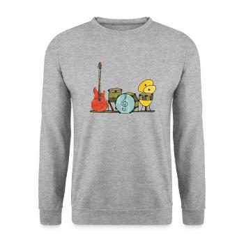 Musical instruments - Unisex Sweatshirt - salt & pepper - Front - Alina (178cm) & Michal (187cm)