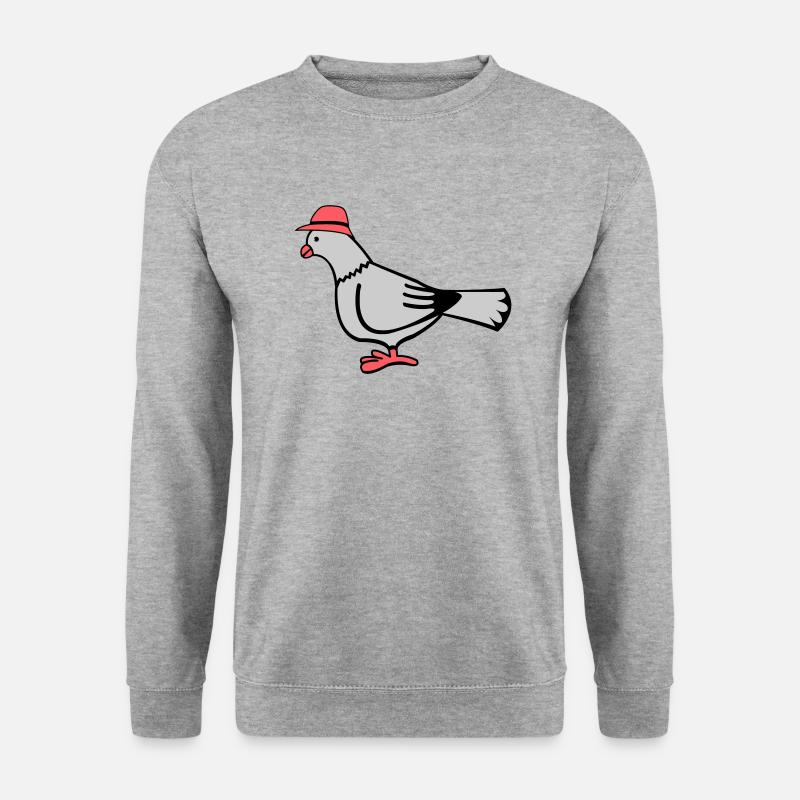 Taube - Unisex Pullover - Weißgrau meliert