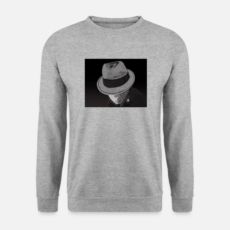 Film Noir - Unisex Pullover - Weißgrau meliert