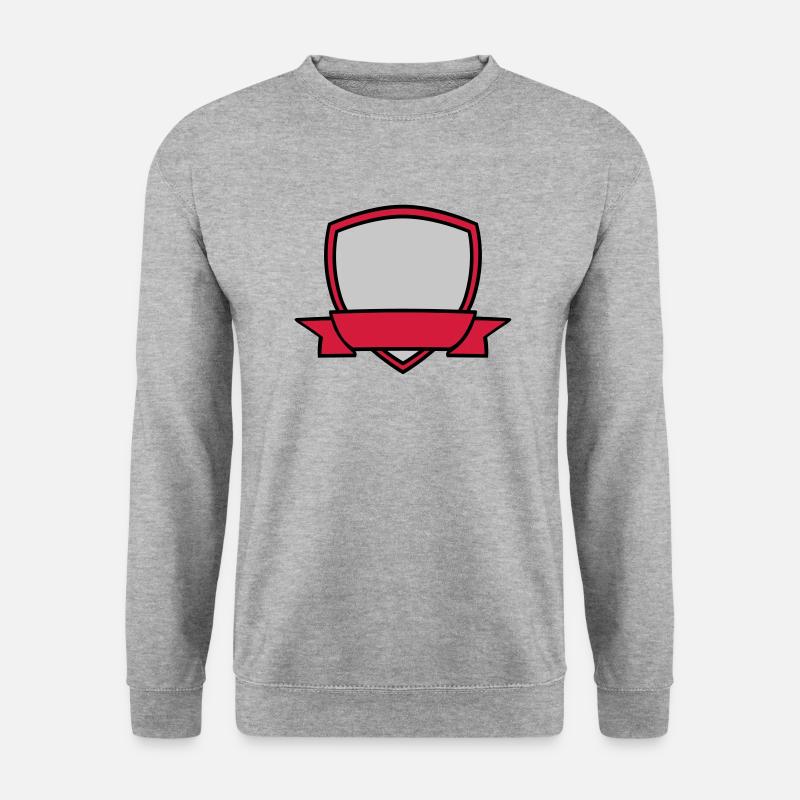 Schild Banner Leer - Unisex Pullover - Weißgrau meliert
