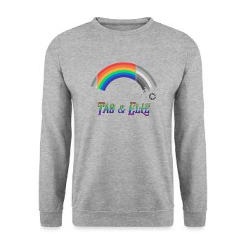 Heartstopper Rainbow Tao and Elle LBGTQIA+ - Unisex Sweatshirt - salt & pepper - Front - Alina (178cm) & Michal (187cm)