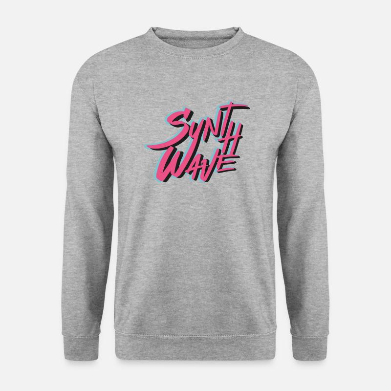 Synthwave - Unisex Pullover - Weißgrau meliert