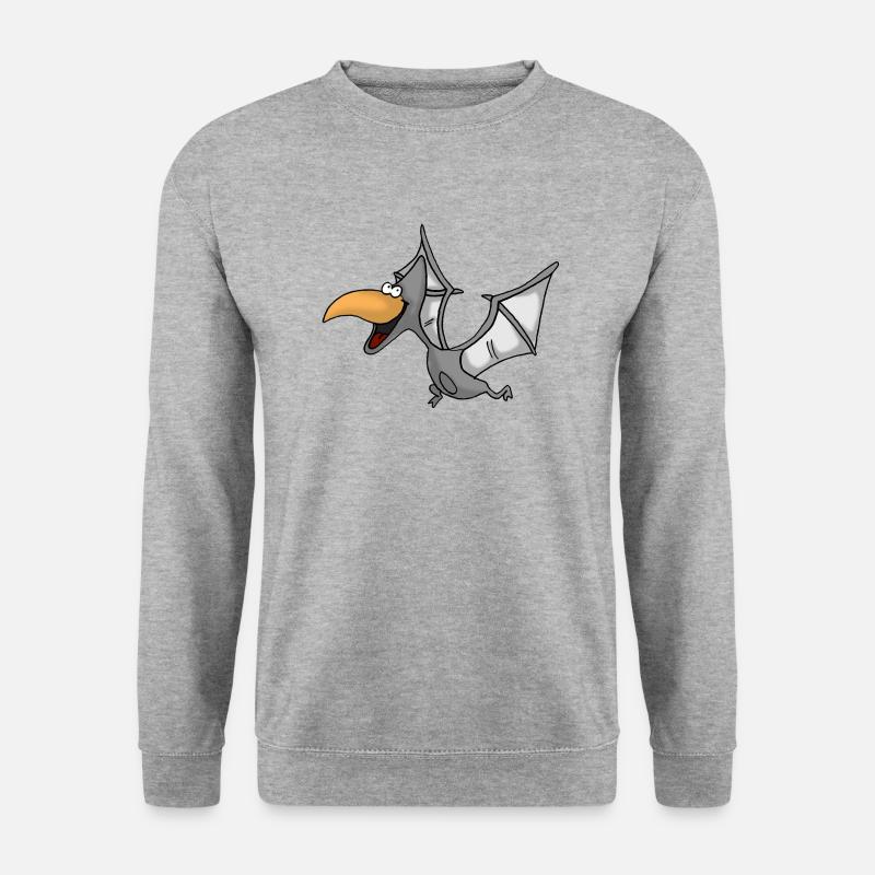 Flugsaurier - Unisex Pullover - Weißgrau meliert