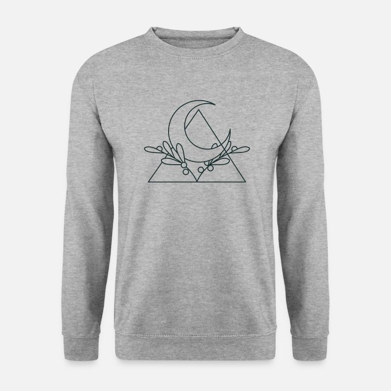 crescent moon triangle - Unisex Sweatshirt - salt & pepper