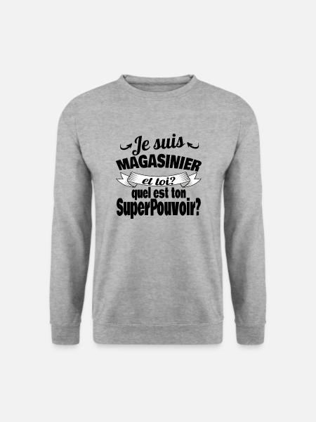 je suis magasinier - Sweat-shirt Unisexe - gris chiné