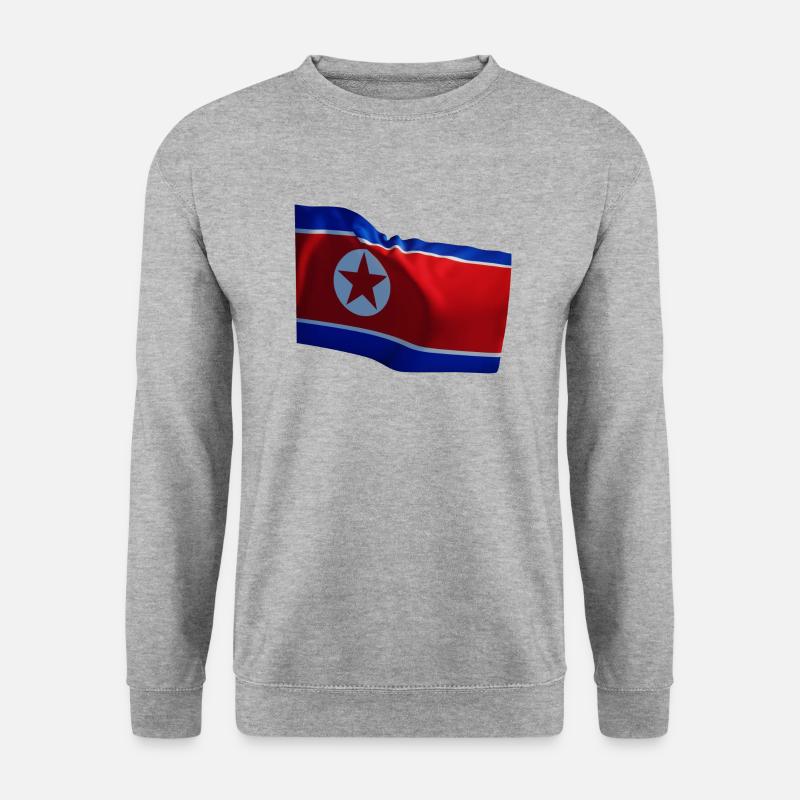 Drapeau des pays de la Corée du Nord Drapeau - Sweat-shirt Unisexe - gris chiné