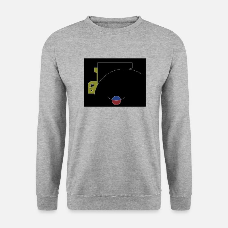 maschinen fragment 9 - Unisex Pullover - Weißgrau meliert