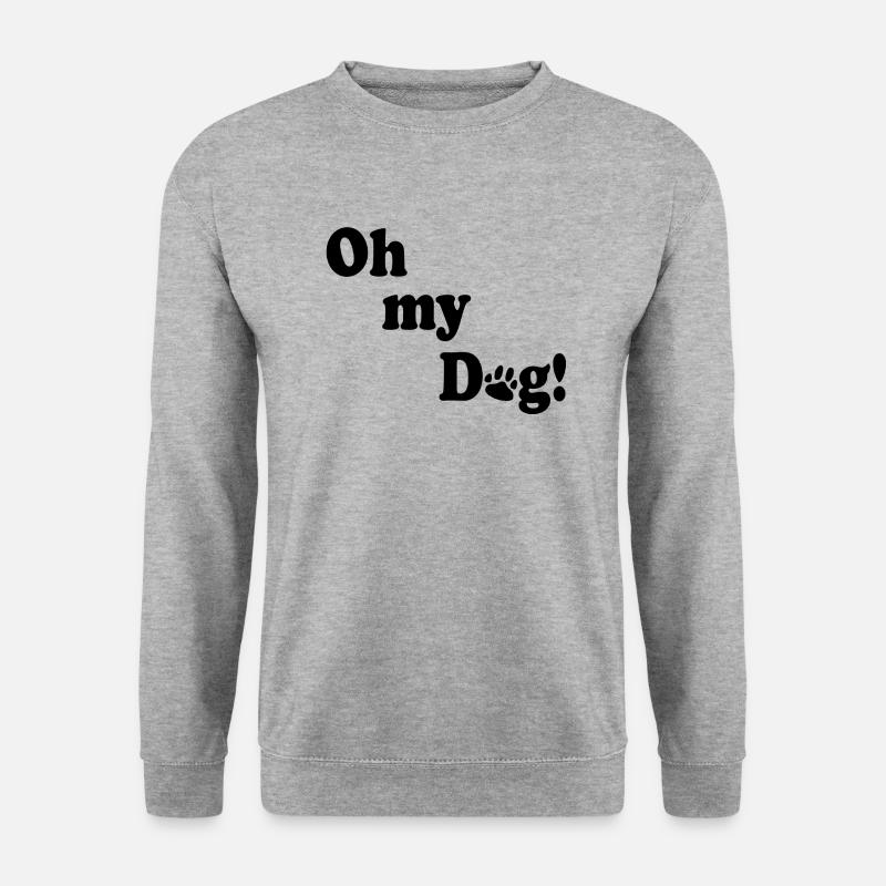 Oh my dog - Unisex Pullover - Weißgrau meliert