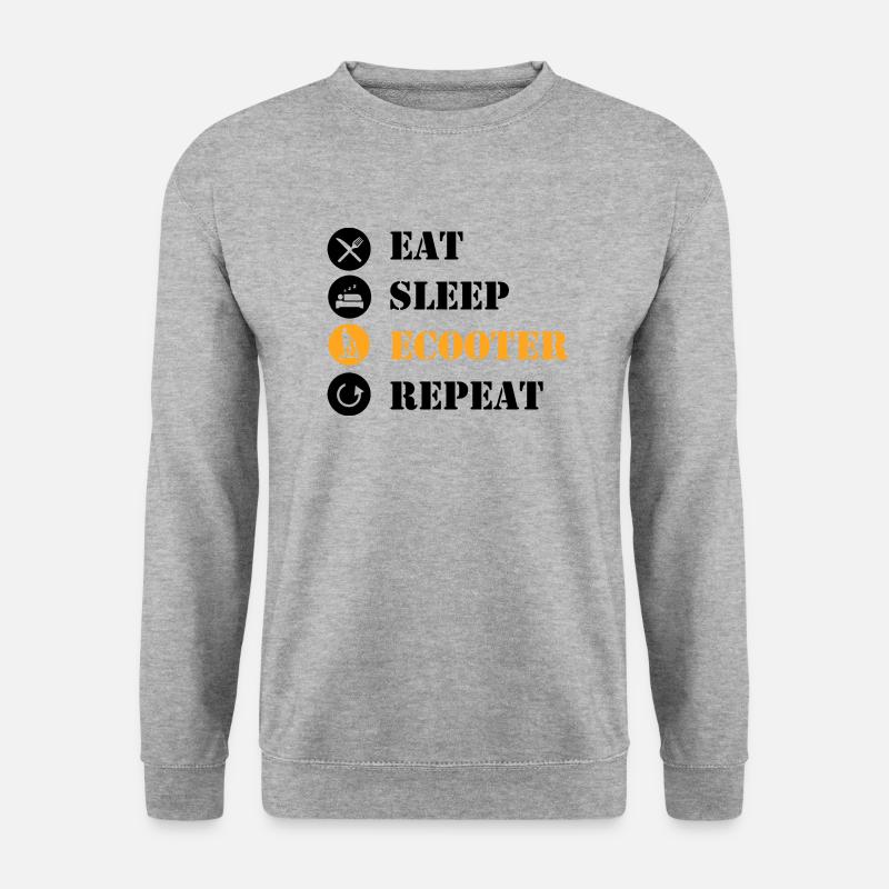 E-Scooter E-Roller Scooter - Unisex Pullover - Weißgrau meliert