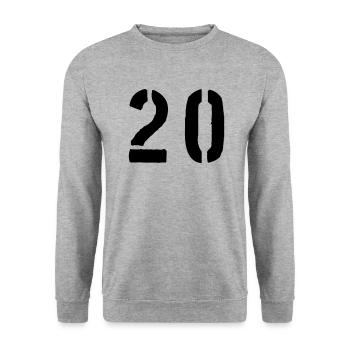 20 - Unisex Sweatshirt - salt & pepper - Front - Alina (178cm) & Michal (187cm)