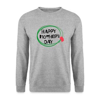 Happy Mother's Day lettering 3 - Unisex Sweatshirt - salt & pepper - Front - Alina (178cm) & Michal (187cm)