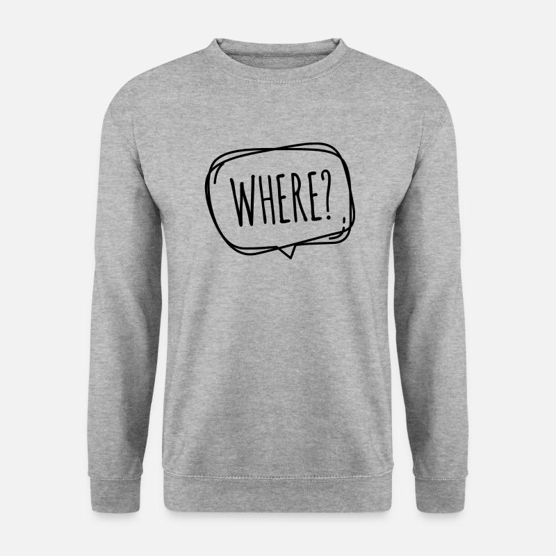 Sidback Unltd. - Where / Wo? - Unisex Sweatshirt - salt & pepper