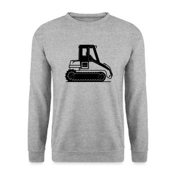 bulldozer - Unisex Sweatshirt - salt & pepper - Front - Alina (178cm) & Michal (187cm)
