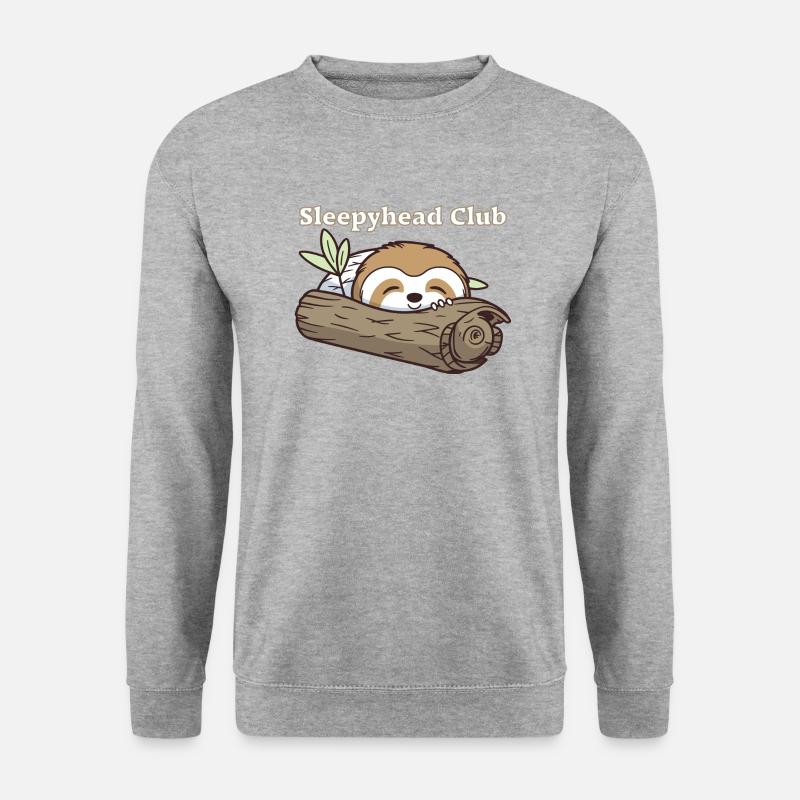 Schlafmütze-Club - Unisex Pullover - Weißgrau meliert