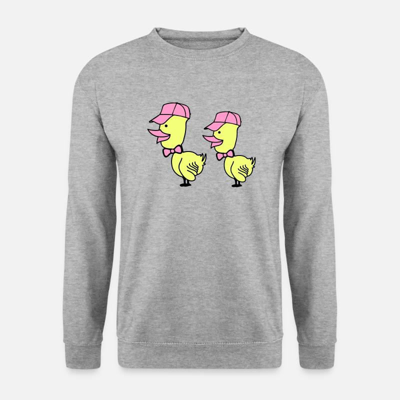 enten cap - Unisex Pullover - Weißgrau meliert