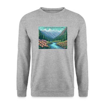 Kunst - Unisex Pullover - Weißgrau meliert - Vorne - Alina (178cm) & Michal (187cm)