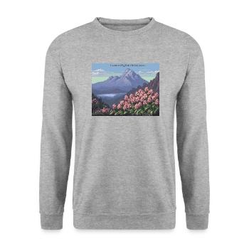 Künstler/in 1980 - Unisex Pullover - Weißgrau meliert - Vorne - Alina (178cm) & Michal (187cm)
