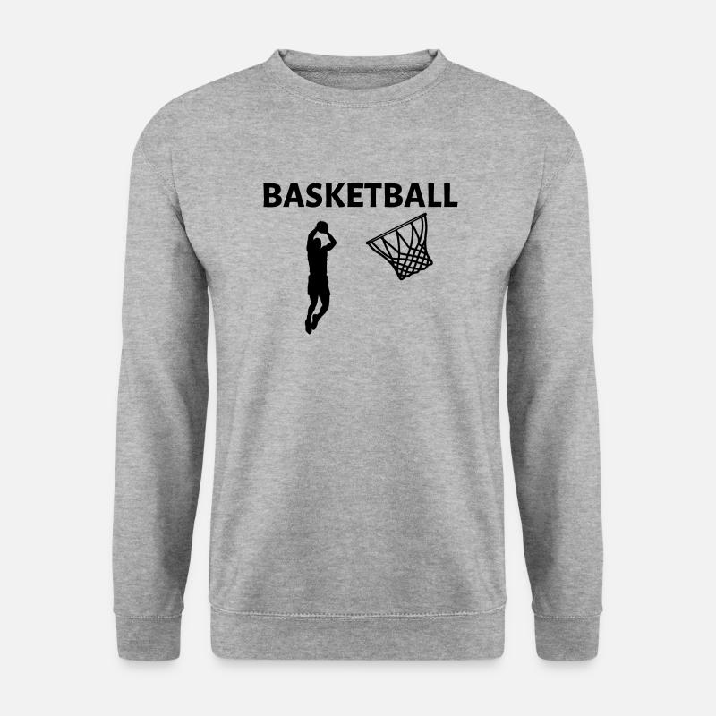 Basketball - Unisex Pullover - Weißgrau meliert