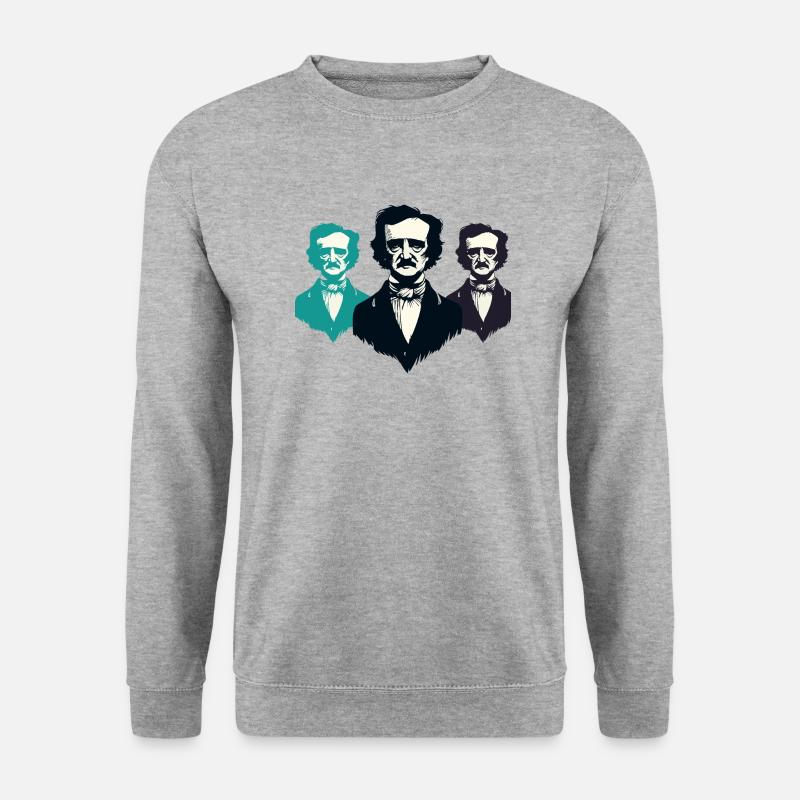Edgar Allan Poe - Unisex Pullover - Weißgrau meliert