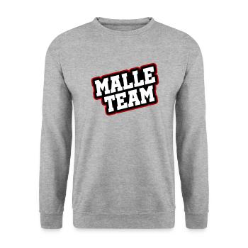 Malle Team - Unisex Sweatshirt - salt & pepper - Front - Alina (178cm) & Michal (187cm)