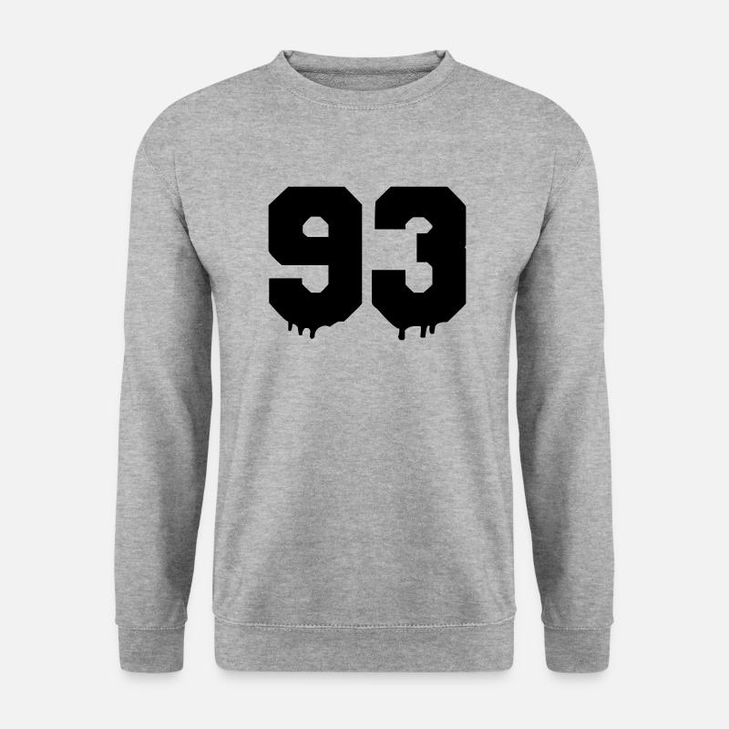 93 - Unisex Pullover - Weißgrau meliert